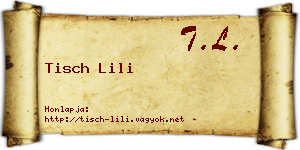 Tisch Lili névjegykártya